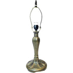 Perisian Metal Lamp Base, Dark Bronze Finish With Gold Highlights, Nicely Weighted, 18" Tall