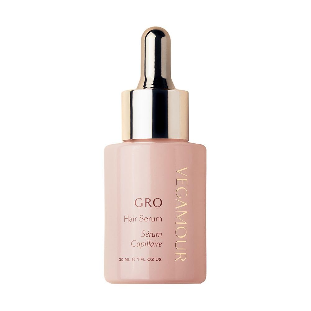 Vegamour Gro Hair Serum For Hair Thinning & Shedding, Thicker Fuller Looking Hair In As Soon As 90 Days, Non Oily, Bergamot Scent, Vegan & Cruelty Free