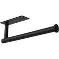 theaoo Paper Towel Holder - Under Cabinet Paper Towel Holder for Kitchen, Adhesive Paper Towel Roll Rack for Bathroom Towel, Wall Mounted Matte Black Paper Towel Rack, SUS304 Stainless Steel(1, Black)