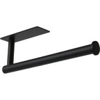 theaoo Paper Towel Holder - Under Cabinet Paper Towel Holder for Kitchen, Adhesive Paper Towel Roll Rack for Bathroom Towel, Wall Mounted Matte Black Paper Towel Rack, SUS304 Stainless Steel(1, Black)