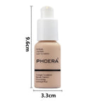 2 Pack Phoera Foundation, Flawless Soft Matte 24Hr Oil Control Full Coverage Foundation Makeup For Women.102 Nude-30Ml