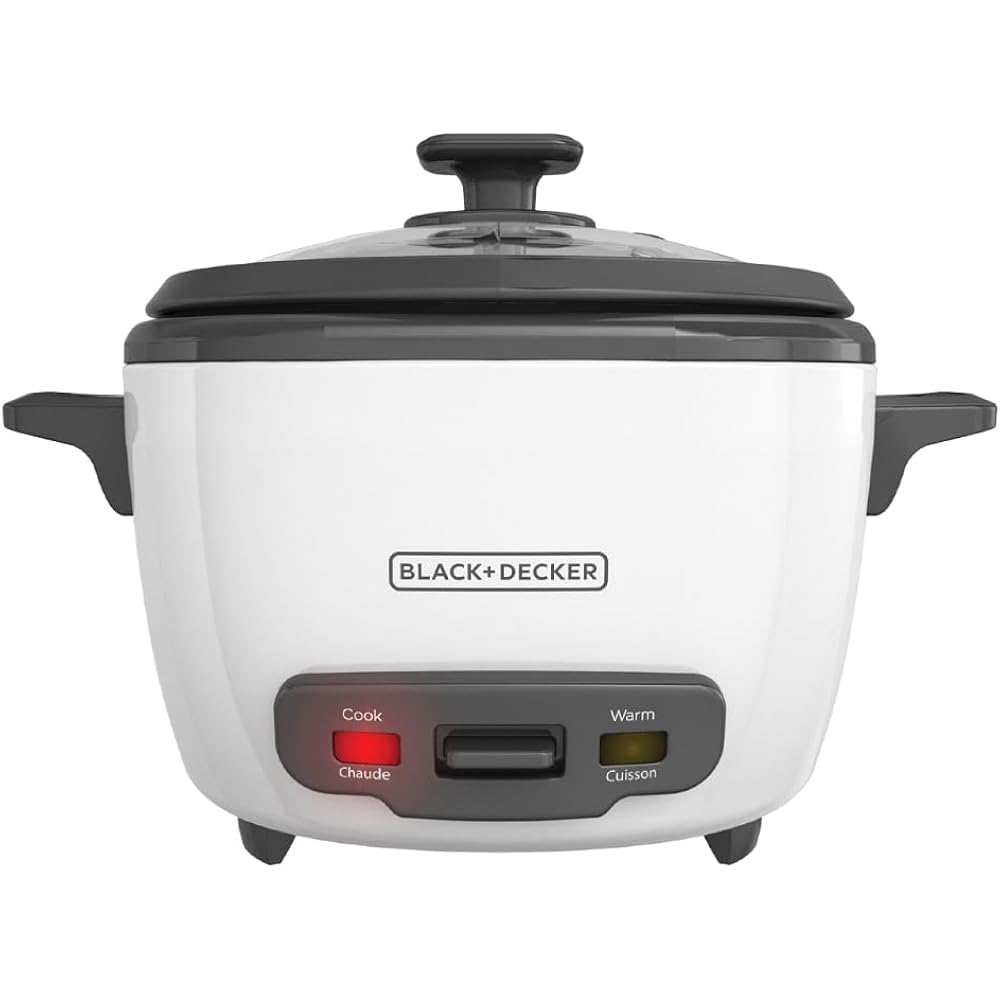 BLACK+DECKER 16-Cup Rice Cooker, RC516, 8-Cup Uncooked Rice, Steaming Basket, Removable Non-Stick Bowl, One Touch