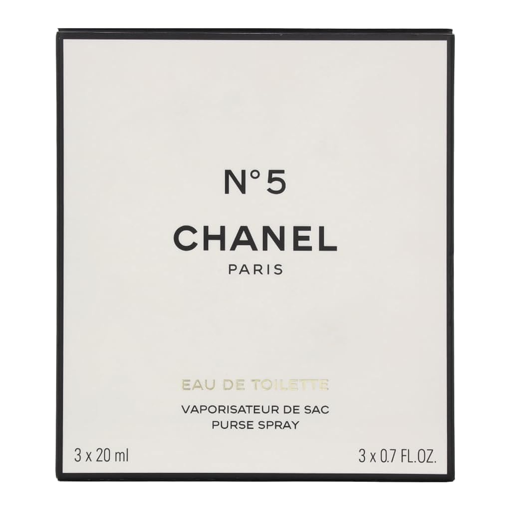 No. 5 By Chanel For Women, Set (Eau De Toilette Spray 0.7 Ounce, Two Eau De Toilette Refills, 0.7 Ounce Each)