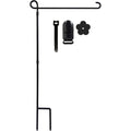 Garden Flag Holder Stand, Premium Yard Flag Holder Weather-Proof Metal Powder-Coated Flagpole With Clip And Stopper For Christmas Garden Flag, Outdoor Garden Decor Decoration