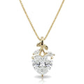 IGI CERTIFIED Diamond Pendant Necklace for Women 10K 14K 18K Solid Gold 1.0-3.0 CT Nature Inspired Lab Grown Diamond Necklace D Color, VS1-VS2 Clarity