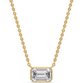 Fascinating Diamonds Bezel Set Solitaire Pendant for Women IGI Certified 14K Gold/Silver Lab Grown Diamond Choker Pendant Necklace With 18" Chain (E-F-G, VS1-VS2, 0.50-5 c.t.w)