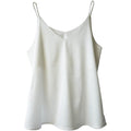 Womens Silk Satin Camisole Cami Plain Strappy Vest Top T-Shirt Blouse Tank Shirt V-Neck Spaghetti Strap XS-4X