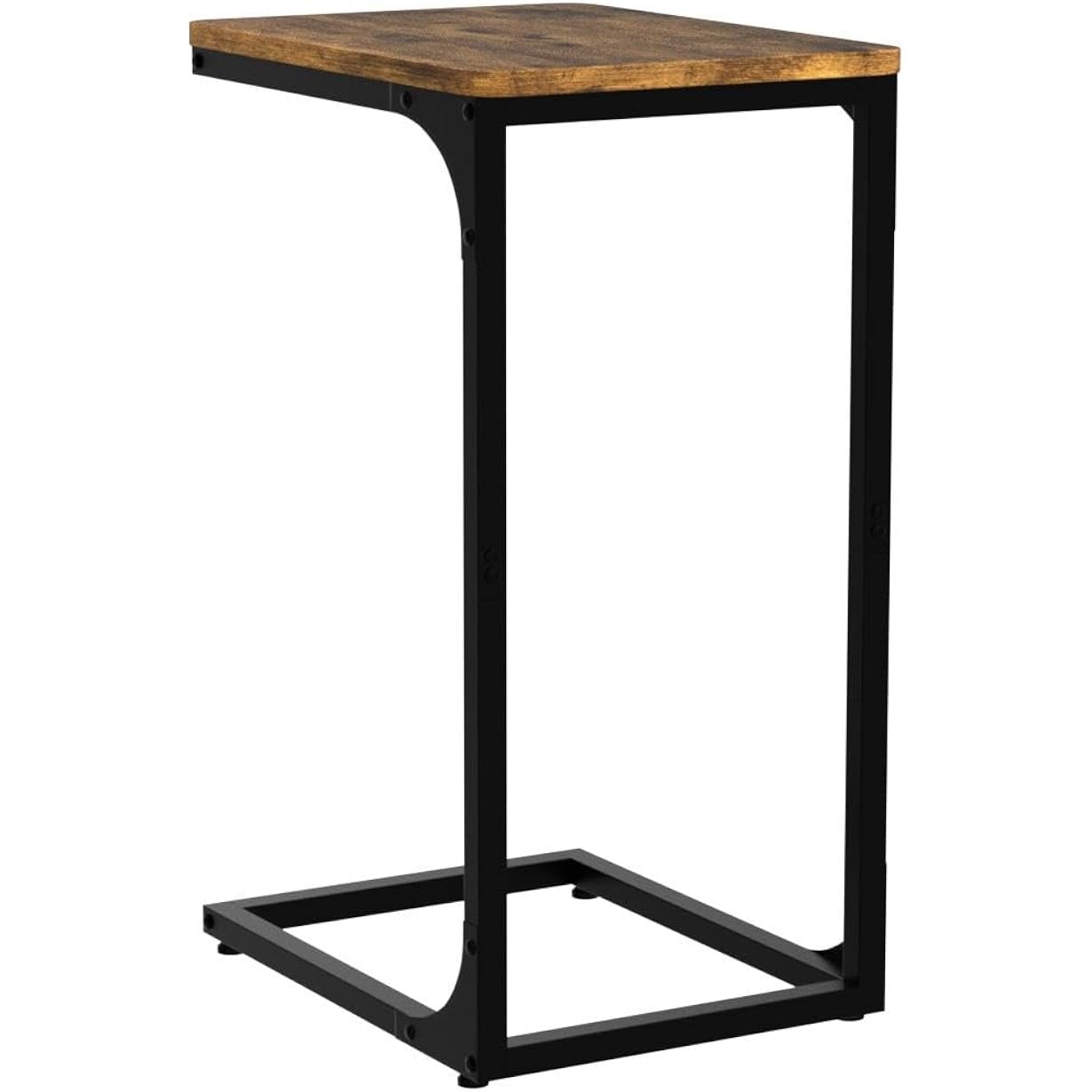 Qeeig C Table Side Table Set Of 2 Living Room Sets C Shaped Couch Tray End Tables Farmhouse, Rustic Brown (017-30Bn)