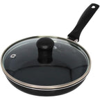 IMUSA Ceramic Nonstick Frying Pan with lid, Egg Pan, Omelet Pans, 6.3 Inch, Aluminium, Black