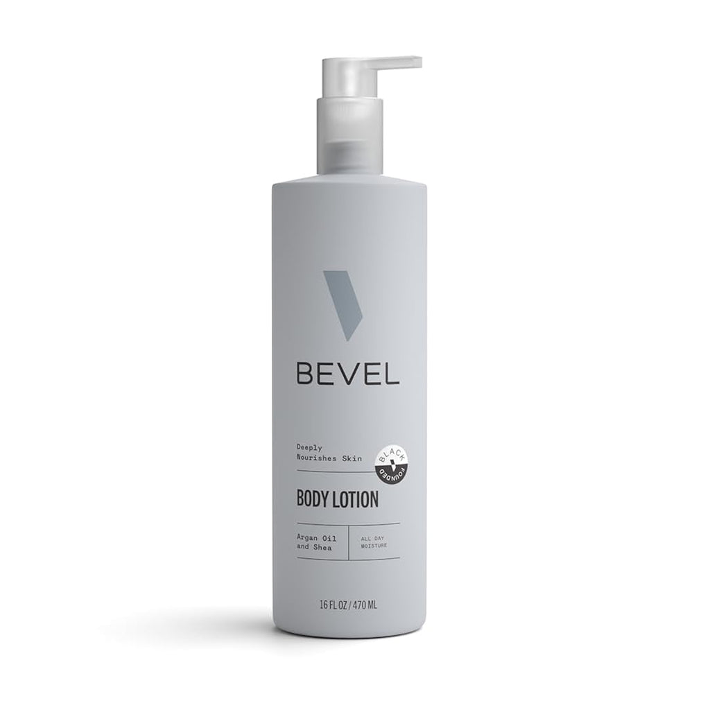 Bevel All Day Body Lotion For Men With Shea Butter And Argan Oil, Lightweight Formula Softens And Smoothes Skin, 16 Oz (Packaging May Vary)