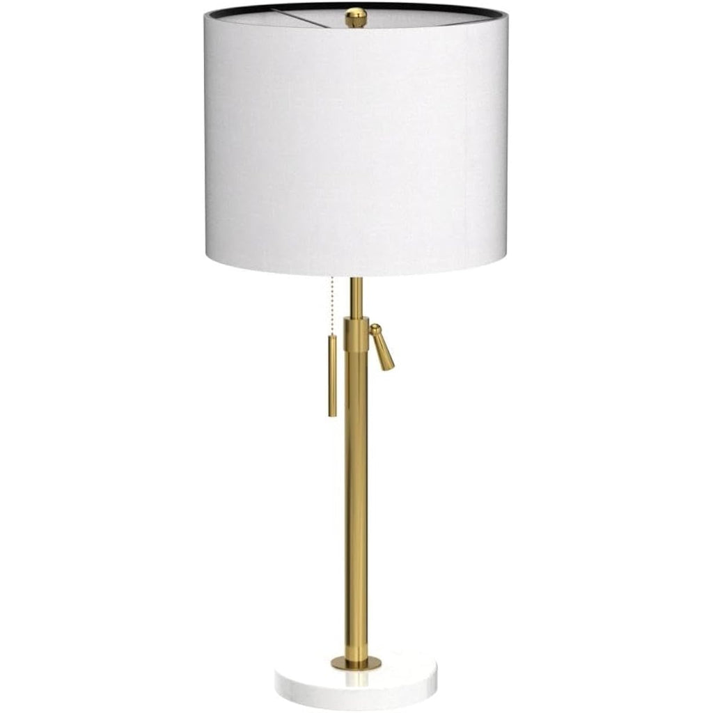 Gold Table Lamps Set Of 2, 22" To 30" Adjustable Nightstand Lamps For Bedroom, Dimmable End Table Lamps For Living Room Console Entry Farmhouse Home Decor, New House Warming Gifts