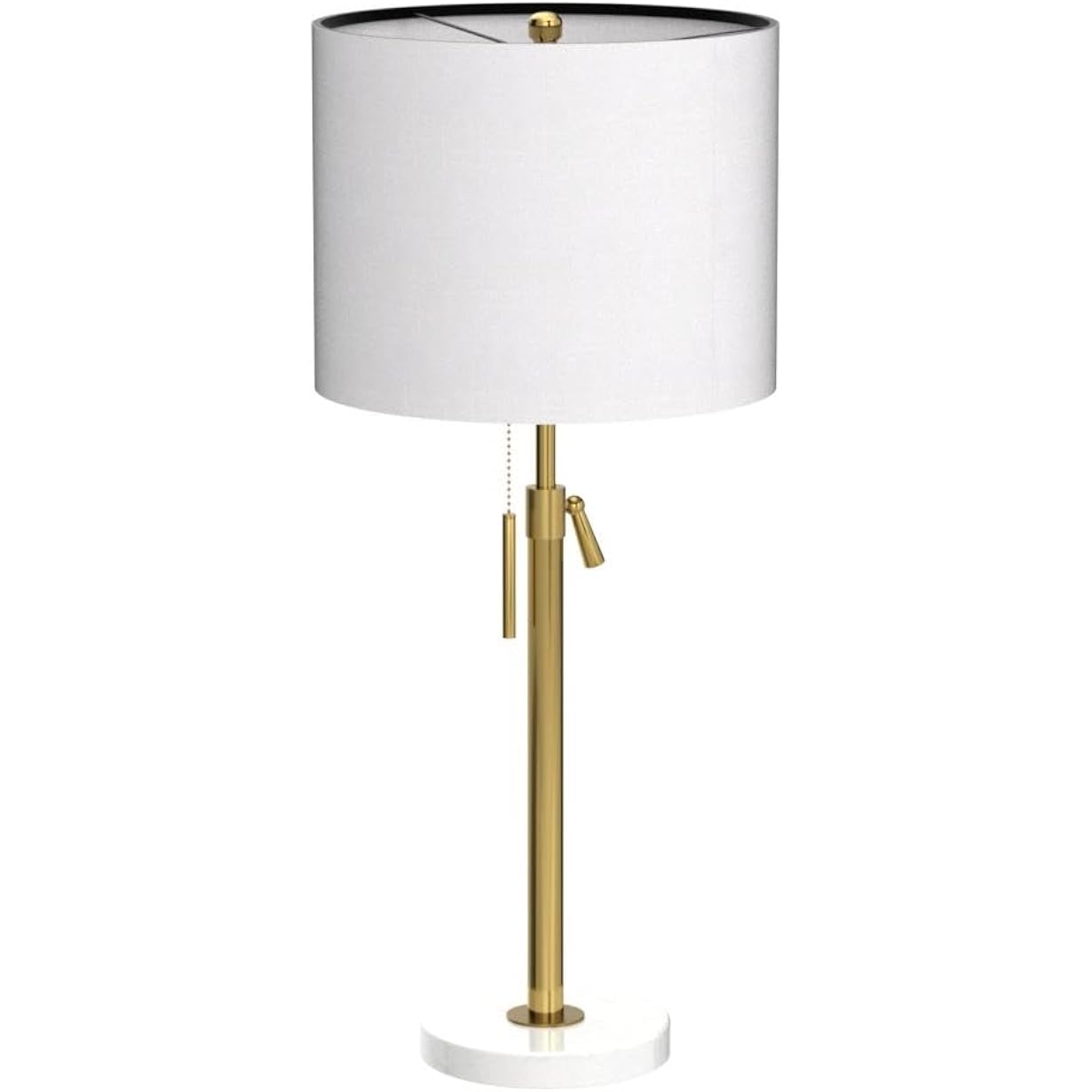 Gold Table Lamps Set Of 2, 22" To 30" Adjustable Nightstand Lamps For Bedroom, Dimmable End Table Lamps For Living Room Console Entry Farmhouse Home Decor, New House Warming Gifts
