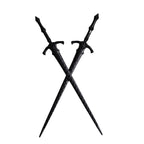 2Pcs Retro Viking Hair Sticks – Black Gothic Metal Sword Hair Pins For Women, Perfect For Renaissance Festivals, Halloween, Thick Hair & Updos (Rlal)