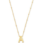 Kendra Scott Letters A-Z Pendant Necklace for Women, Fashion Jewelry, 14k Gold-Plated Brass