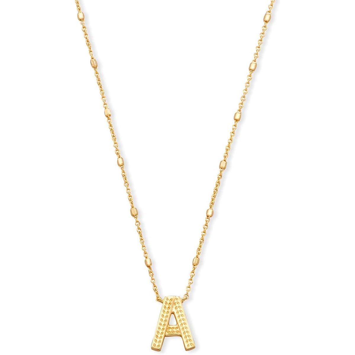 Kendra Scott Letters A-Z Pendant Necklace for Women, Fashion Jewelry, 14k Gold-Plated Brass