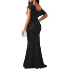 Ymduch Women'S Elegant Sleeveless Off Shoulder Bodycon Long Formal Party Evening Dress