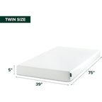 Zinus 5 Inch Twin Green Tea Memory Foam Mattress, Medium Firm Feel