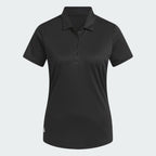 Women's Solid Performance Polo Shirt, Black, Medium