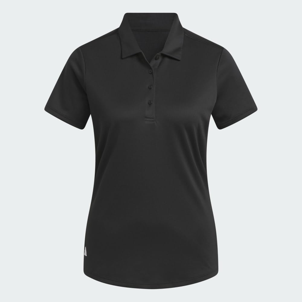 Women's Solid Performance Polo Shirt, Black, Small