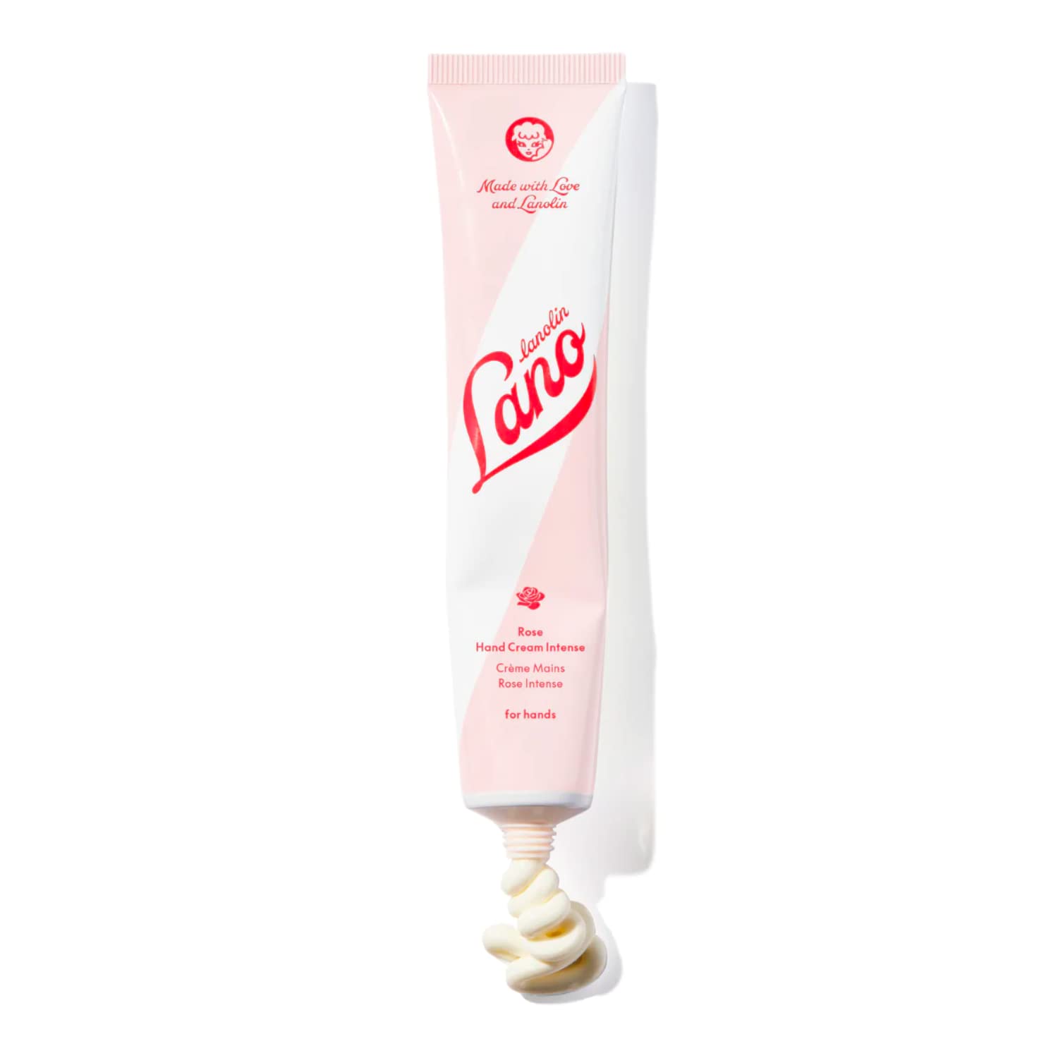 Lanolips Hand Cream - Lanolin Lotion with Rose Oil, Shea Butter & Vitamin E - Cuticle & Hand Cream for Dry Cracked Hands - Cruelty-Free, Dermatologist Tested - Rose (50ml / 1.69 fl oz)
