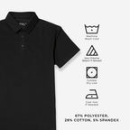Bylt Men'S Drop-Cut Polo – Collared Casual Shirt For Men – Soft Polyester, Cotton, And Spandex Blend – Wrinkle Resistant