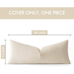 Miulee Velvet Pillow Cover Soft Luxury Decorative Throw Pillow Cover Single Rectangle Long Body Lumbar Cushion Case For Couch Sofa Bedroom Car Decor,14X36 Inch Cream White
