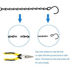 10 Pack 9.5 Inch Black Hanging Chains, Garden Plant Hangers For Hanging Bird Feeders, Billboards, Chalkboards, Basket, Planters, Lanterns, Wind Chimes And Decorative Ornaments Etc.