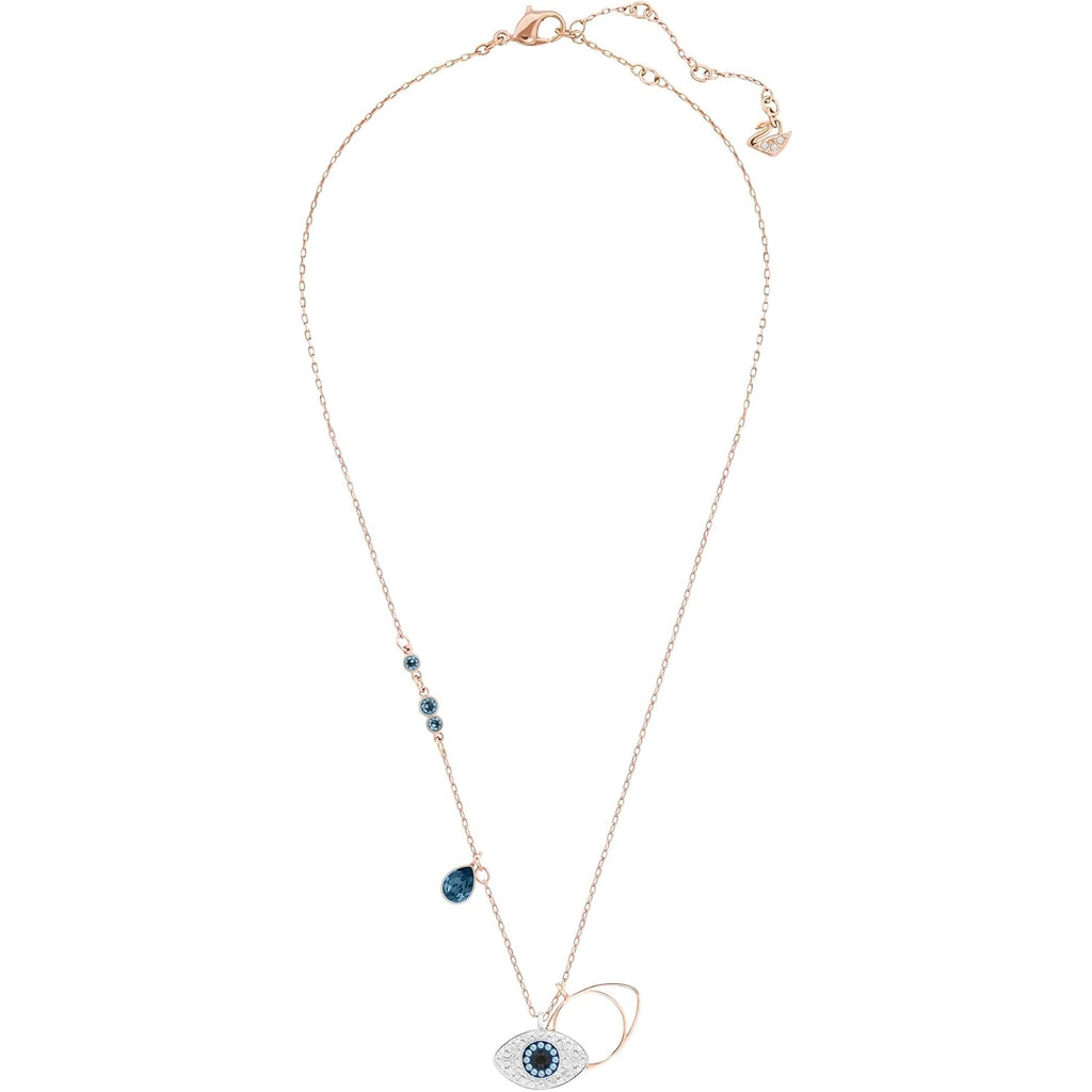 Swarovski Women's Symbolica Evil Eye Pendant Necklace, Blue, Mixed Metal Finish