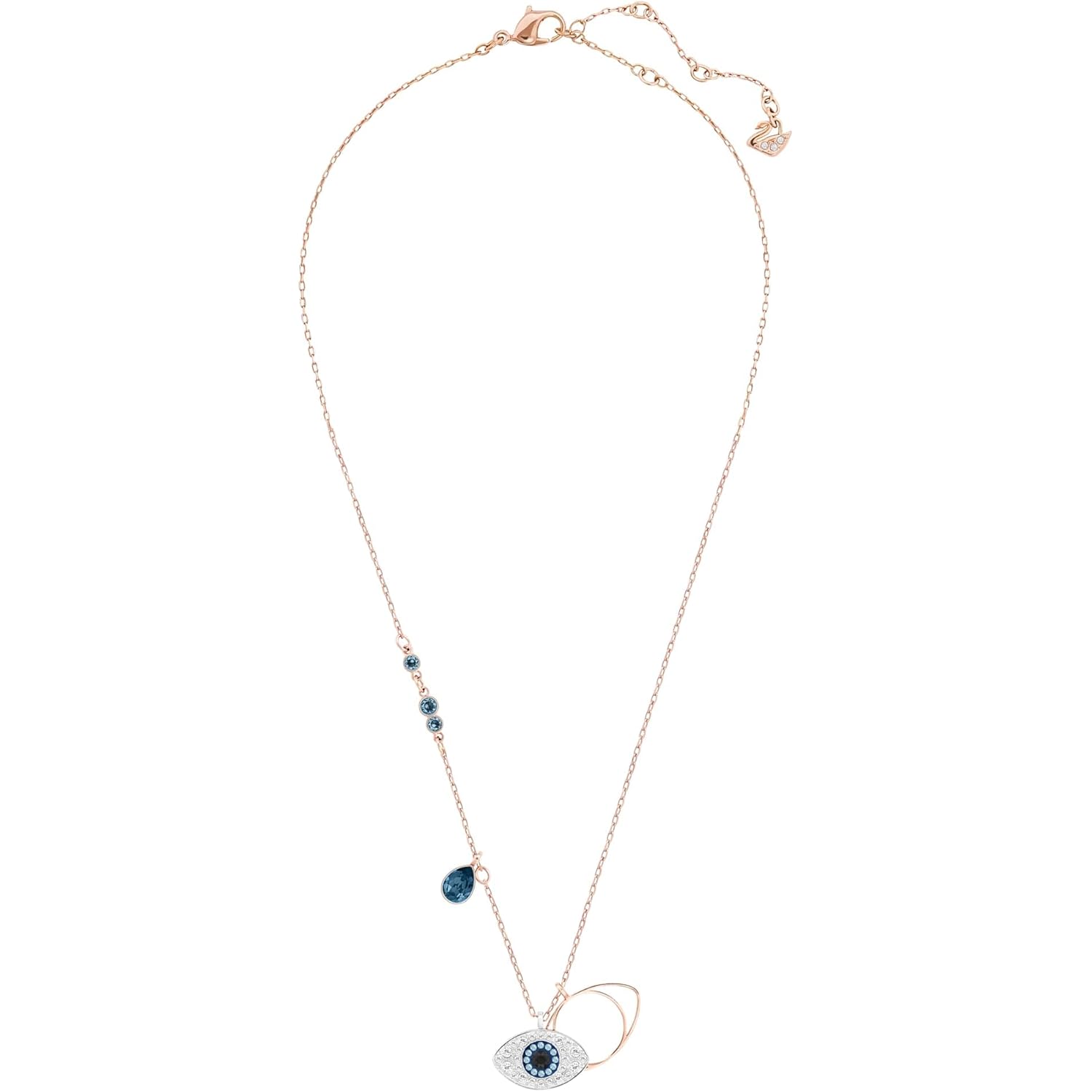 Swarovski Women's Symbolica Evil Eye Pendant Necklace, Blue, Mixed Metal Finish