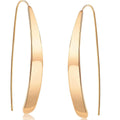 14K Gold Plated Bar Earrings for Women - Long Thread Dangle Earrings - Threader Drop Earrings - Hypoallergenic and Safe for Sensitive Ears