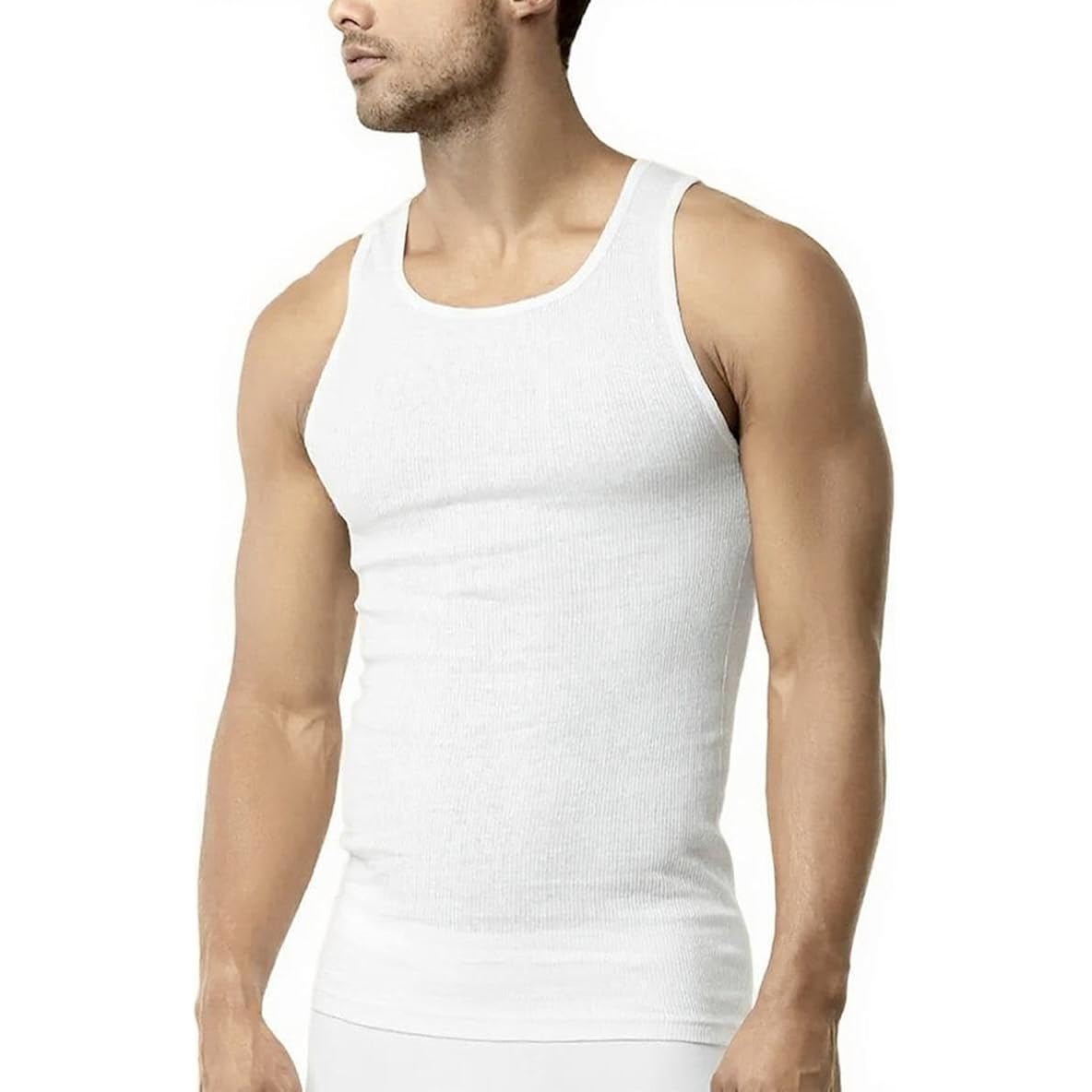 Men’S 3-Pack Cotton Ribbed Lightweight A-Shirt Undershirt Tank Top