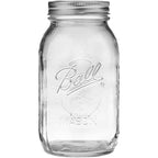 Ball Regular Mouth 32-Ounces Mason Jar With Lids And Bands, Clear,(Pack Of 2)