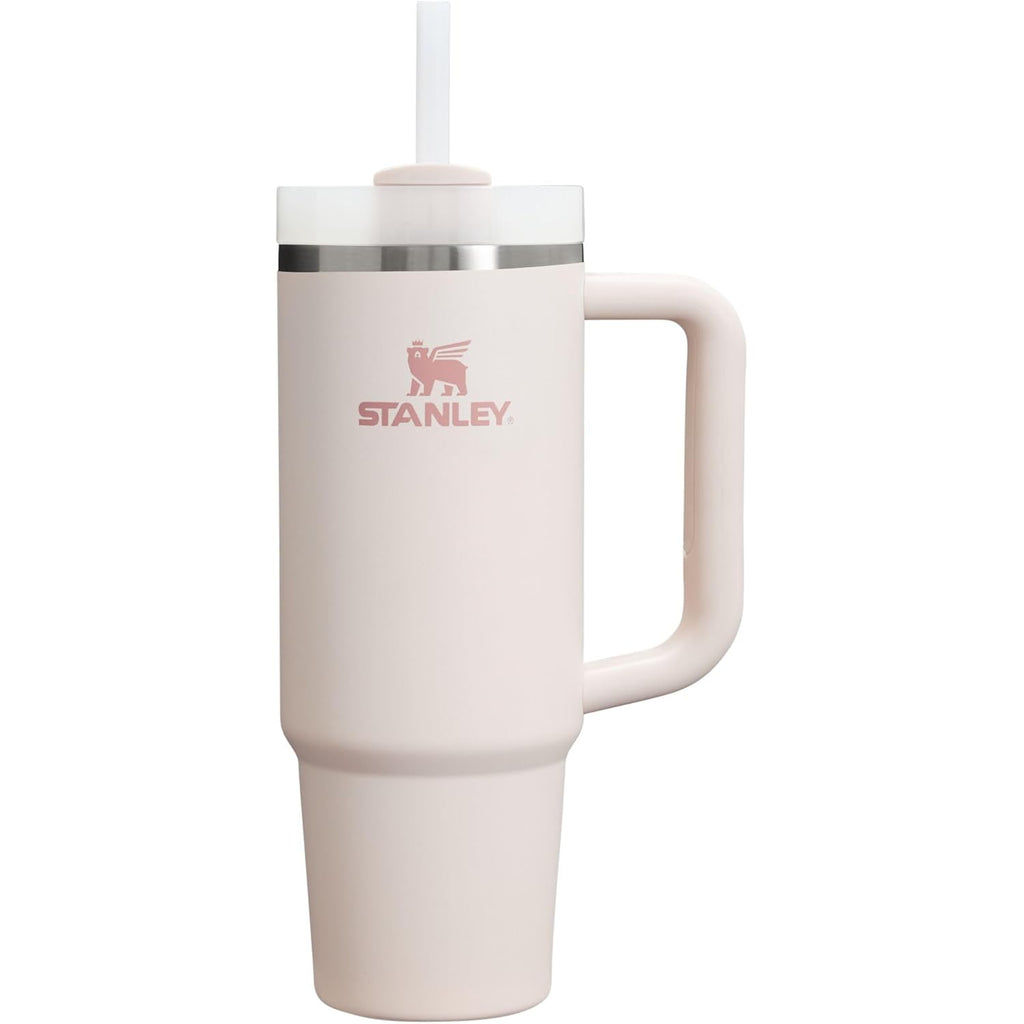 STANLEY Quencher H2.0 Tumbler with Handle and Straw 30 oz | Flowstate 3-Position Lid | Cup Holder Compatible for Travel | Insulated Stainless Steel Cup | BPA-Free | Rose Quartz 2.0