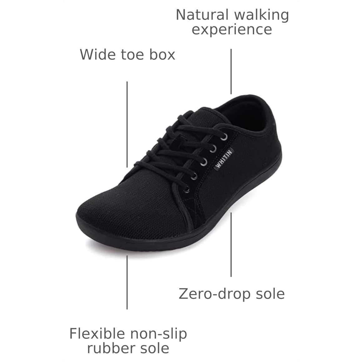 Whitin Men'S Wide Minimalist Barefoot Sneakers | Zero Drop Sole | Optimal Relaxation