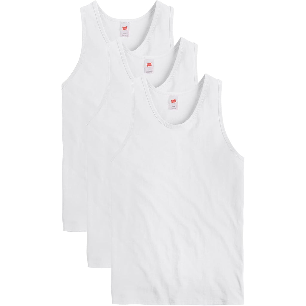 Hanes Men'S Essentials Tank Top Pack, Midweight Cotton Tanks, Sleeveless Shirts, 3-Pack