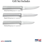 Rada Cutlery Paring Knife Galore Gift Set (S01), 3-Piece Knife Set, Stainless Steel Blades, Sliver Handle