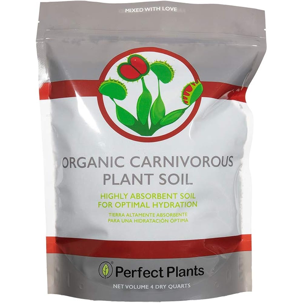 Perfect Plants Carnivorous Plant Soil | 4 Qts. Organic Premium Mix | Use With Venus Fly Traps, Pitcher Plants, Or Other Carnivorous Plants
