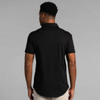 Bylt Men'S Drop-Cut Polo – Collared Casual Shirt For Men – Soft Polyester, Cotton, And Spandex Blend – Wrinkle Resistant