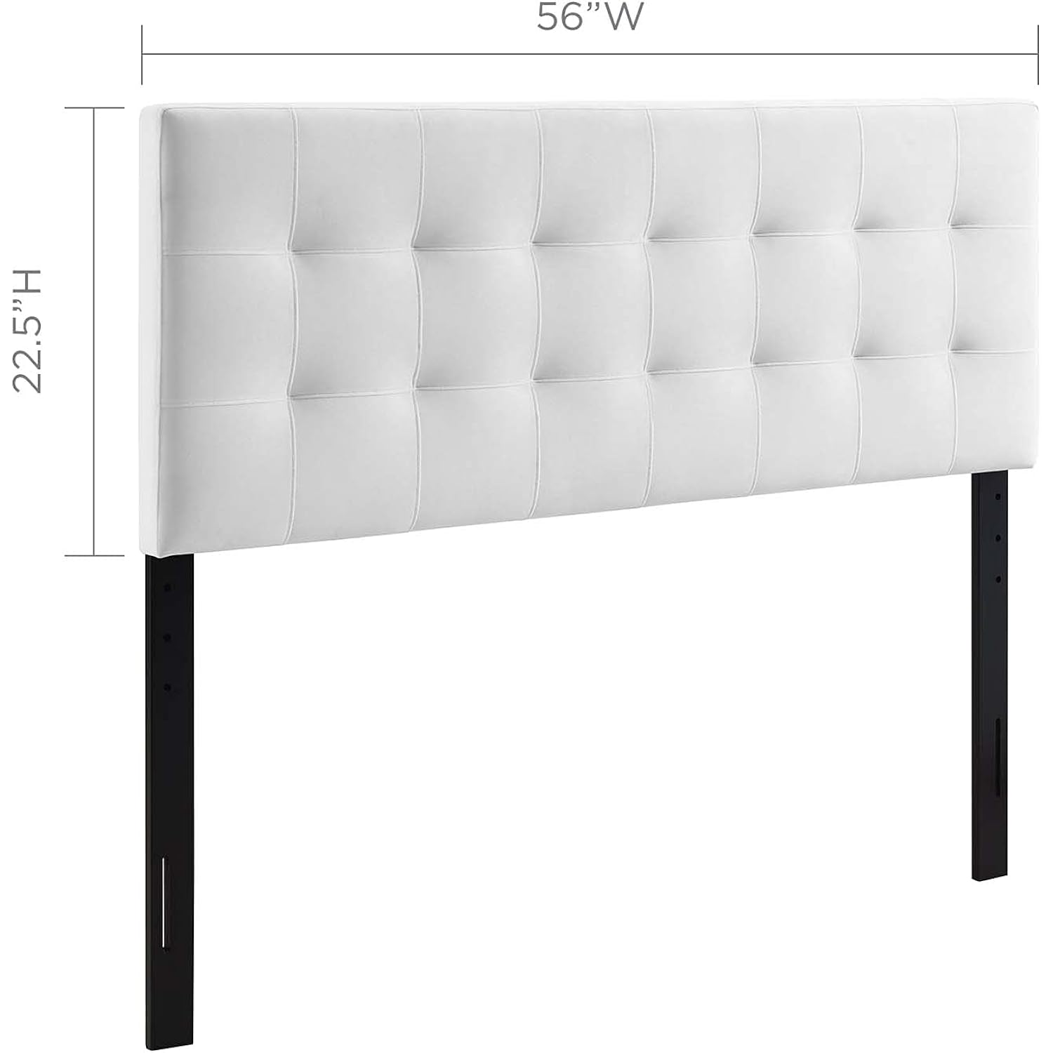 Modway Lily Biscuit Tufted Full Performance Velvet Headboard, White