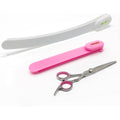 Professional Hair Cutting Scissors Kit For Women & Kids - 3-Piece Hair Cutting Tools, Stylist Barber Scissors For Bangs, Layers, Split Ends - Home Haircut Kit (Pink)