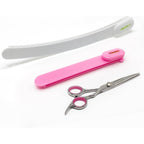 Professional Hair Cutting Scissors Kit For Women & Kids - 3-Piece Hair Cutting Tools, Stylist Barber Scissors For Bangs, Layers, Split Ends - Home Haircut Kit (Pink)