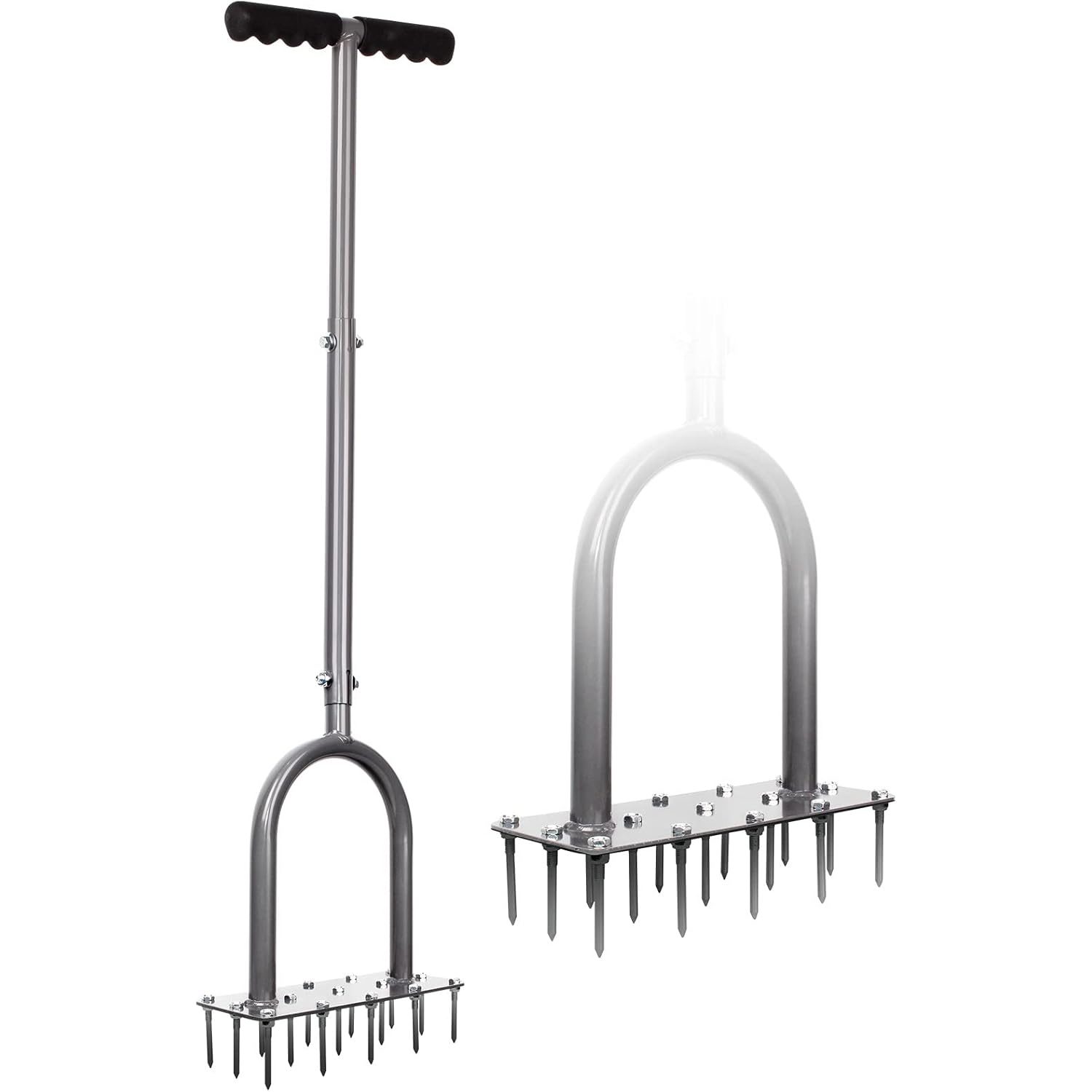 Walensee Manual Lawn Aerator Tool With 15 Iron Spikes, Garden Spike Aerator | Alternative To Aerator Shoes, Patented Grass Aerator Creates Small Holes For Easier Lawn Aeration And Healthier Roots.