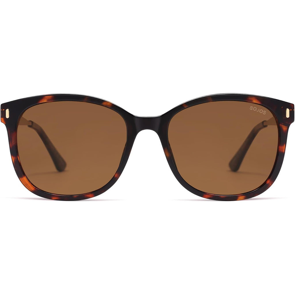 SOJOS Classic Square Polarized Sunglasses for Women Oversized Trendy Retro UV Protection Shade SJ2640