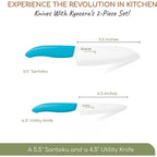 Kyocera Revolution 2-Pc Ceramic Knife Set: 5.5” Santoku & 4.5” Utility | Kyocera Revolution Ceramic Knife Duo: 5.5” Santoku & 4.5” Utility Blades For Precise Slicing, Trimming, And Daily Meal Prep