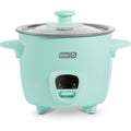 Dash Mini Rice Cooker | Small Rice Maker, 2 Cups Cooked / 1 Cup Uncooked, Ceramic Nonstick Removable Pot, Keep Warm Function, Compact And Portable For Dorm, Travel, Single Serve, Aqua