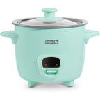 Dash Mini Rice Cooker | Small Rice Maker, 2 Cups Cooked / 1 Cup Uncooked, Ceramic Nonstick Removable Pot, Keep Warm Function, Compact And Portable For Dorm, Travel, Single Serve, Aqua