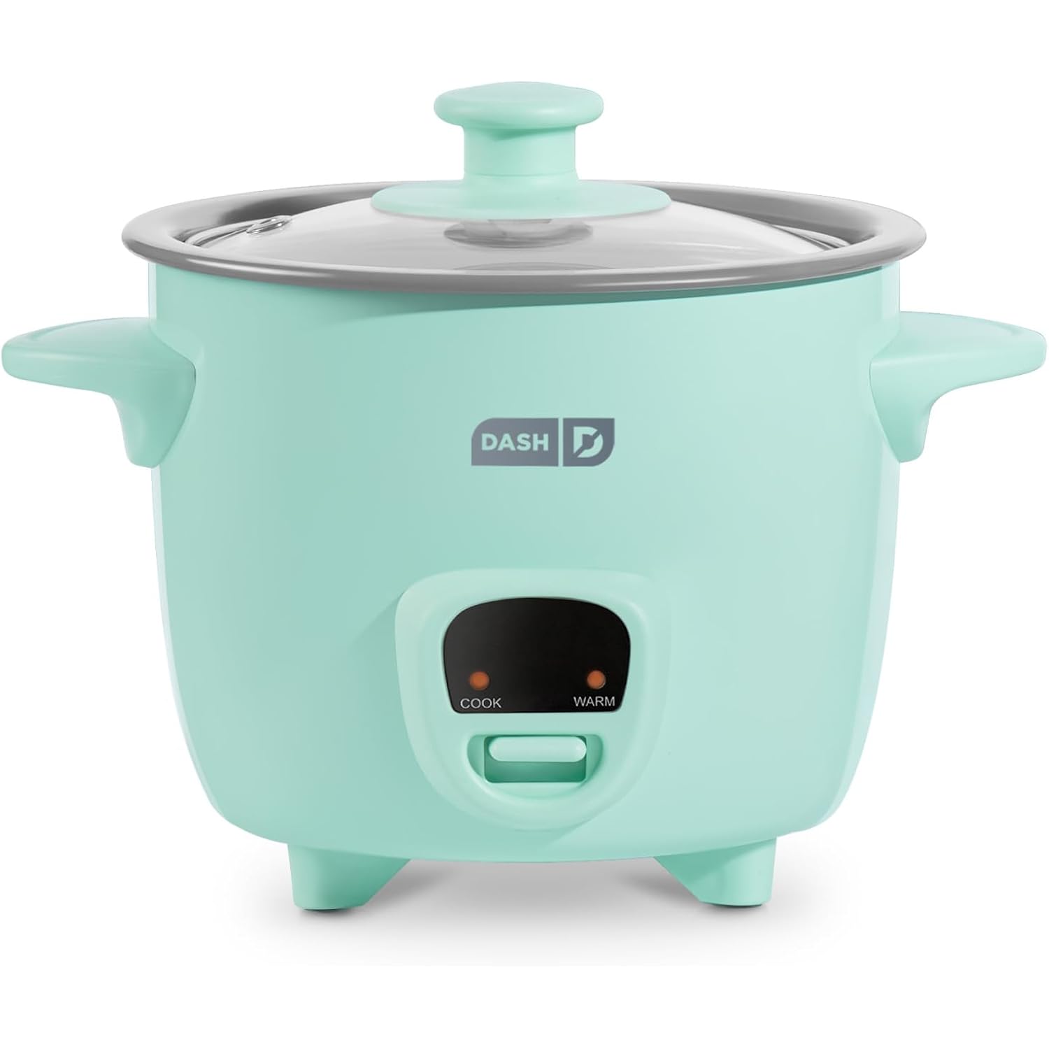 Dash Mini Rice Cooker | Small Rice Maker, 2 Cups Cooked / 1 Cup Uncooked, Ceramic Nonstick Removable Pot, Keep Warm Function, Compact And Portable For Dorm, Travel, Single Serve, Aqua