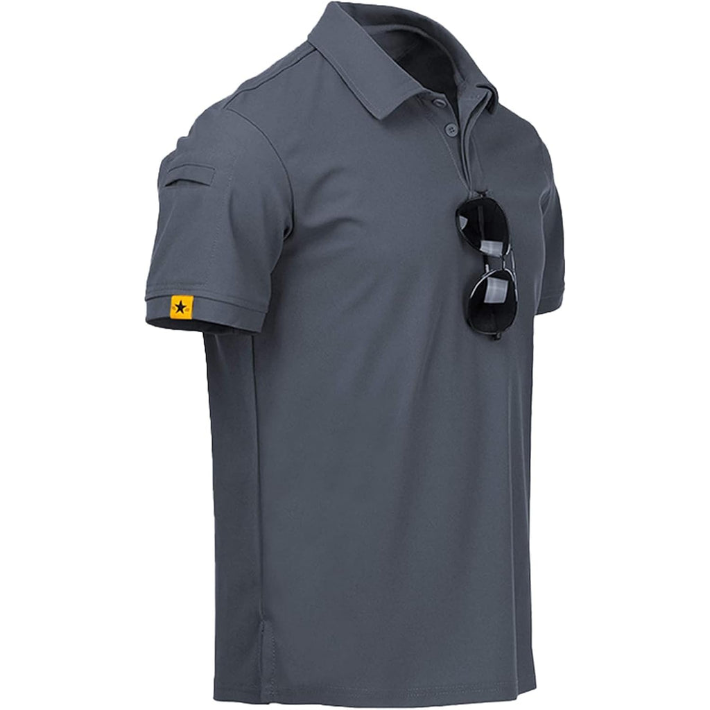 Mens Polo Shirts Short Sleeve Moisture Wicking Golf Polo Athletic Collared Shirt Tennis T-Shirt Tops