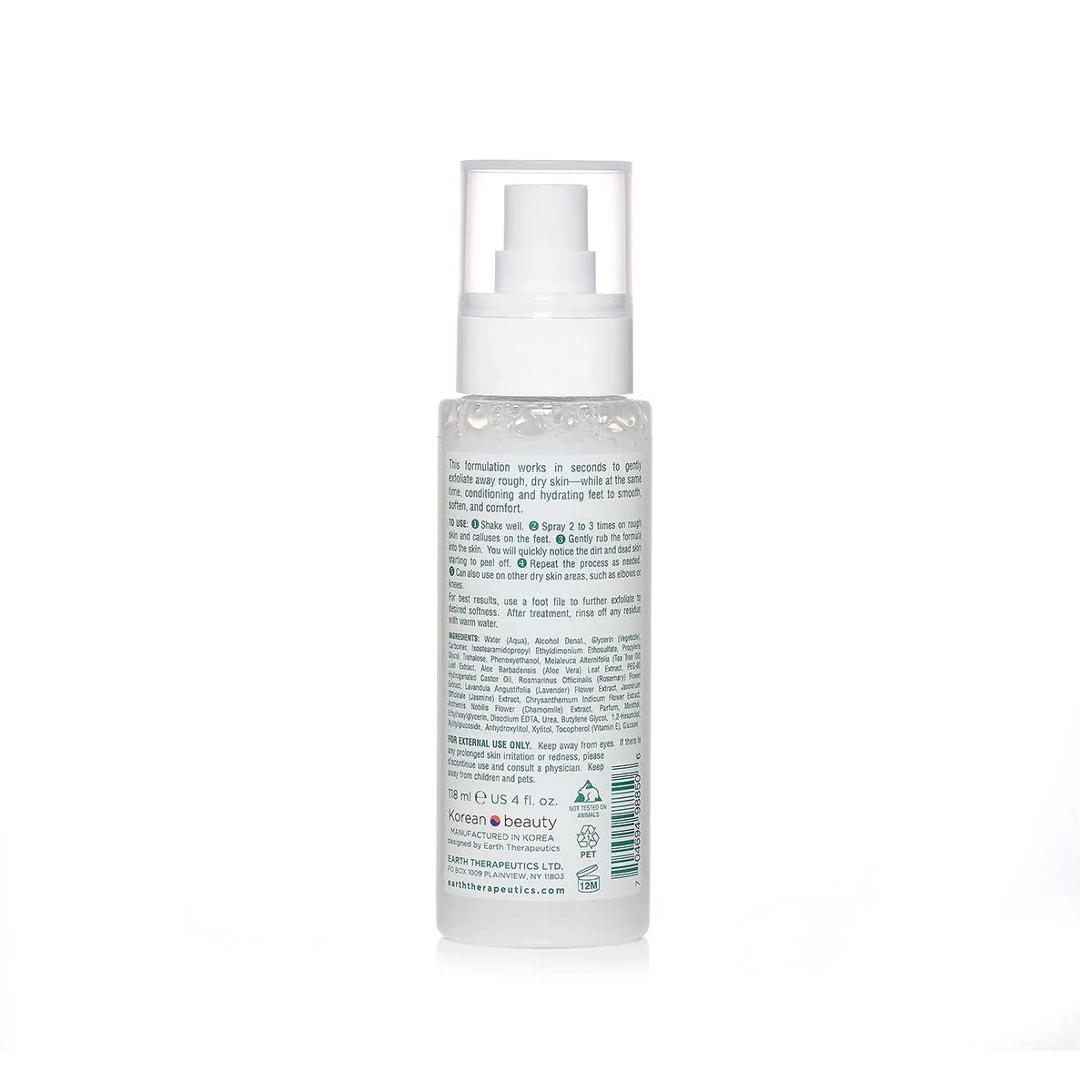Earth Therapeutics Tea Tree Foot Peeling Spray – Convenient Spray for Buffing Away Calluses – Soothing Botanicals with Australian Tea Tree Oil – Exfoliate Dry Rough Skin