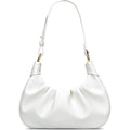 KKXIU Shoulder Bag Crescent Handbag Ruched Purse Underarm Bag Mini Hobo for Women,Detachable Gold Chain Crossbody Bag